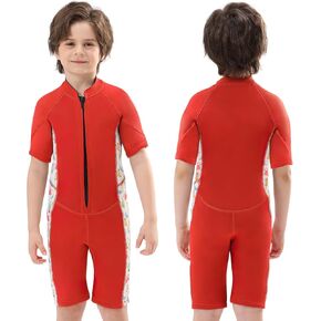 Kids Wetsuit for Girls Boys Toddler and Youth 3mm Neoprene Child Full Wet Suits Warm in Cold Water Thermal Swimsuit Back Zip for Swimming Diving Jet Skiing Surfing