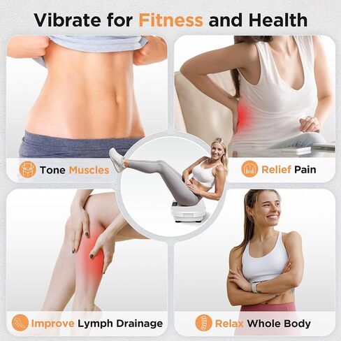 FEIERDUN Vibration Plate Exercise Machine, Vibration Plate for Lymphatic Drainage, Power Plate Vibration Platform for Weight Loss, Toning & Wellness in Saudi Arabia