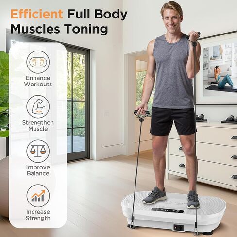 FEIERDUN Vibration Plate Exercise Machine, Vibration Plate for Lymphatic Drainage, Power Plate Vibration Platform for Weight Loss, Toning & Wellness in Saudi Arabia