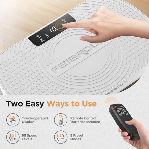 FEIERDUN Vibration Plate Exercise Machine, Vibration Plate for Lymphatic Drainage, Power Plate Vibration Platform for Weight Loss, Toning & Wellness in Saudi Arabia