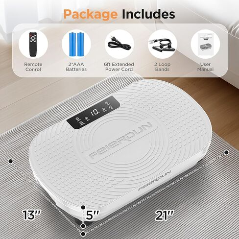 FEIERDUN Vibration Plate Exercise Machine, Vibration Plate for Lymphatic Drainage, Power Plate Vibration Platform for Weight Loss, Toning & Wellness in Saudi Arabia