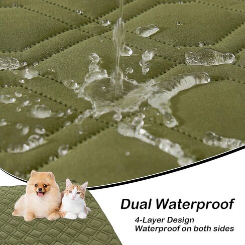 hyha Waterproof Dog Bed Blanket, Soft Pet Blankets, Waterproof Couch Cover for Dogs, Reversible Sofa Covers Washable for Furniture (82x82 Inch, Grey/Dark Grey) in Kuwait