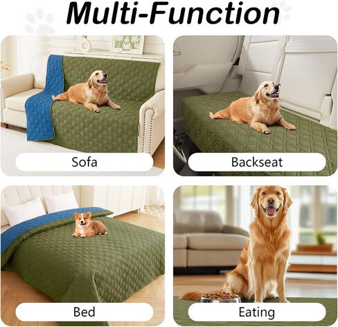 hyha Waterproof Dog Bed Blanket, Soft Pet Blankets, Waterproof Couch Cover for Dogs, Reversible Sofa Covers Washable for Furniture (82x82 Inch, Grey/Dark Grey) in Kuwait