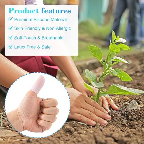 ANCIRS 14pcs Gel Finger Support Protector Caps Gloves, Gel Finger Cots/Covers, Silicone Fingertips for Hands Cracking, Eczema Skin, Trigger Finger Arthritis Pain Relief in Saudi Arabia
