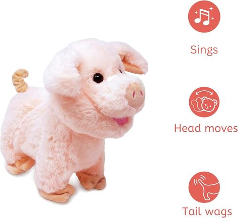Cuddle Barn - Barnyard Buddies Cow | Animated Singing Cow Plush Stuffed Animal | Walks and Wags Tail to Old Macdonald, 8 inches in Kuwait