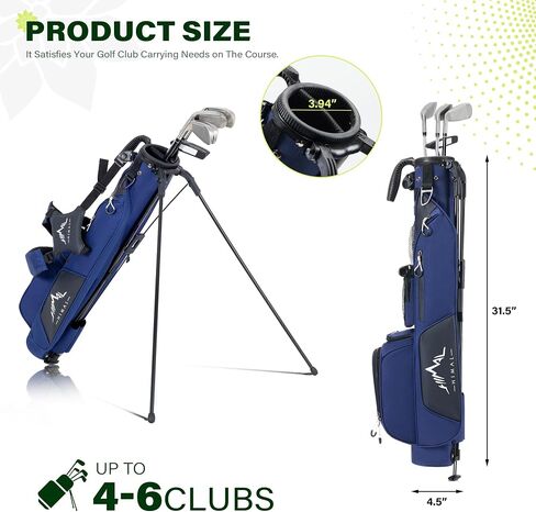 Golf Lightweight Stand Carry Bag PRO with Dual Shoulder Straps – Easy to Carry and Durable Pitch n Putt Golf Bag for The Driving Range, Par 3, and Executive Courses – 31.5 inches Tall in Saudi Arabia