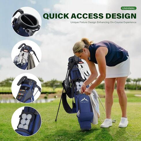 Golf Lightweight Stand Carry Bag PRO with Dual Shoulder Straps – Easy to Carry and Durable Pitch n Putt Golf Bag for The Driving Range, Par 3, and Executive Courses – 31.5 inches Tall in Saudi Arabia