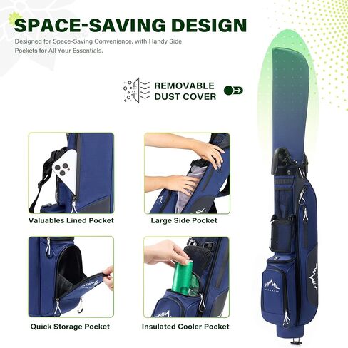 Golf Lightweight Stand Carry Bag PRO with Dual Shoulder Straps – Easy to Carry and Durable Pitch n Putt Golf Bag for The Driving Range, Par 3, and Executive Courses – 31.5 inches Tall in Saudi Arabia