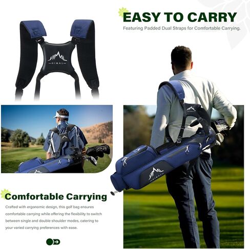 Golf Lightweight Stand Carry Bag PRO with Dual Shoulder Straps – Easy to Carry and Durable Pitch n Putt Golf Bag for The Driving Range, Par 3, and Executive Courses – 31.5 inches Tall in Saudi Arabia