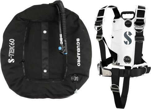 SCUBAPRO S-Tek Pro System for Technical Scuba Diving, Harness with Back Plate in Stainless Steel in Saudi Arabia