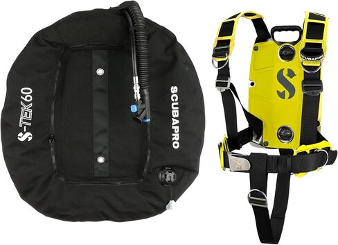 SCUBAPRO S-Tek Pro System for Technical Scuba Diving, Harness with Back Plate in Stainless Steel in Saudi Arabia