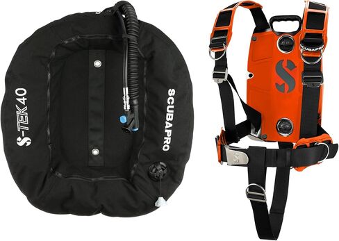 SCUBAPRO S-Tek Pro System for Technical Scuba Diving, Harness with Back Plate in Stainless Steel in Saudi Arabia