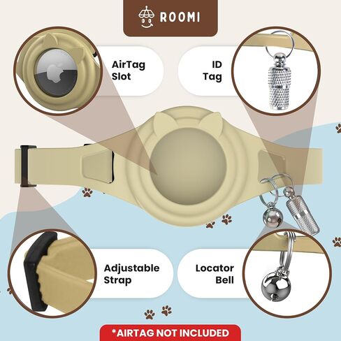 طوق القط Airtag Hypoallergenic Airtag مع قفل الانفصال ، Bell & Id. متوافق مع Airtag. مقاوم للماء وخفيفة الوزن طوق طوق الجوية. متينة ومقاومة للدموع طوق الجعة. in Saudi Arabia