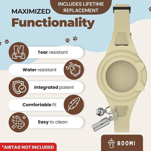 طوق القط Airtag Hypoallergenic Airtag مع قفل الانفصال ، Bell & Id. متوافق مع Airtag. مقاوم للماء وخفيفة الوزن طوق طوق الجوية. متينة ومقاومة للدموع طوق الجعة. in Saudi Arabia