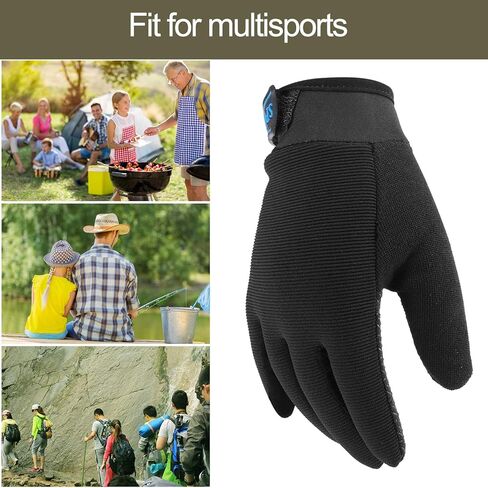 Accmor Kids Cycling Gloves, Kids Fishing Gloves, 4-10 Years Boys Girls Kids Sport Gloves, Breathable Non-Slip Full Finger Gloves for Child Cycling Climbing Riding Biking Outdoor Sports in Kuwait