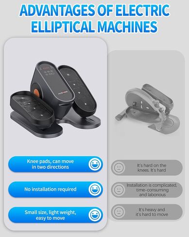 Under Desk Elliptical Machine, Electric Ellipse Leg Exerciser While Sitting for Seniors Adults, Leg Ercise Pro, Leg Exerciser While Sitting, Home Use Seated Ellipse Leg Exerciser in Saudi Arabia