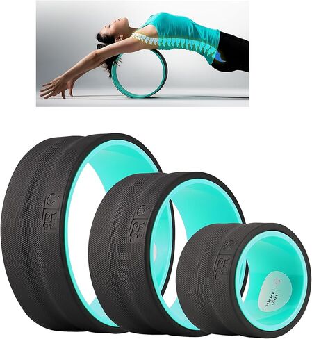 Back Roller Wheel- Foam Padded Back Stretcher Wheel with Center Spine Cradle- Stretching Wheel for Back Pain Set of Four in Saudi Arabia