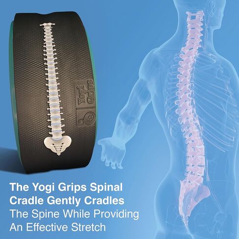 Back Roller Wheel- Foam Padded Back Stretcher Wheel with Center Spine Cradle- Stretching Wheel for Back Pain Set of Four in Saudi Arabia