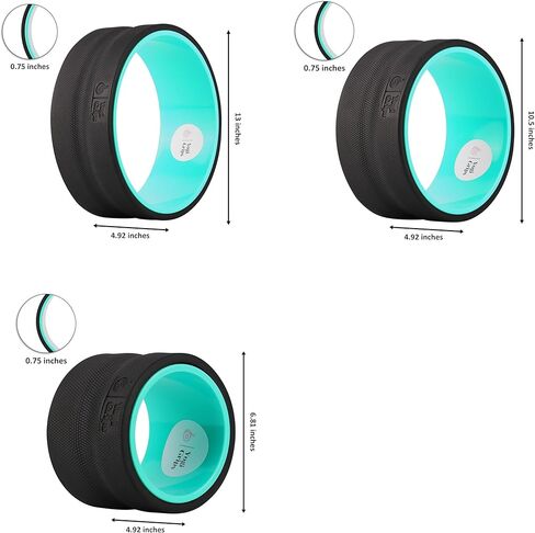 Back Roller Wheel- Foam Padded Back Stretcher Wheel with Center Spine Cradle- Stretching Wheel for Back Pain Set of Four in Saudi Arabia