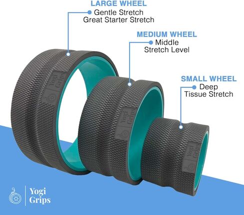 Back Roller Wheel- Foam Padded Back Stretcher Wheel with Center Spine Cradle- Stretching Wheel for Back Pain Set of Four in Saudi Arabia