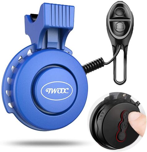 Electronic Bike Horn 120db Cycling Electric Bicycle Horn 4 Sound Modes with Rechargeable Battery Waterproof Bicycle Bell for Kids Boys Adults Mountain Bike/Adjustable in Saudi Arabia