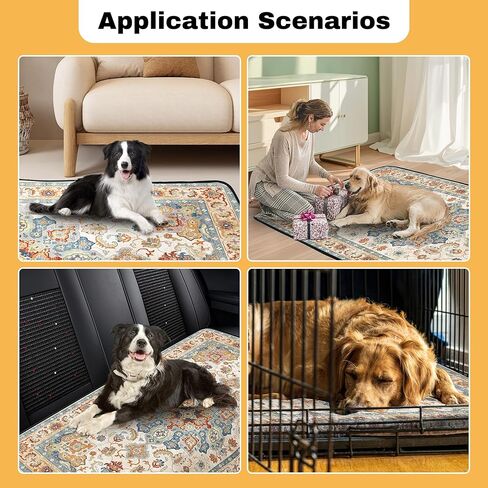 منصات التبول القابلة للغسل في PATIENCET للكلاب ، 24 '' × 36 "فائقة من وسادات جرو قابلة لإعادة الاستخدام ، وسادة وسادة لتدريب الكلاب مع قاع غير انزلاقي لسلس البراون. in Kuwait