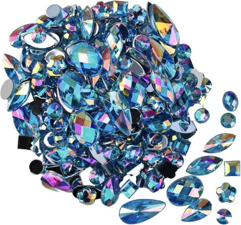 500 PCS مختلطة 10 ألوان AB الأحجار الكريهة الأحجار الكريهة للأحجار الكريهة لصياغة ، أحجار الأحجار الكريهة للأحجار الكريمة في الحرف اليدوية للحرف اليدوية. in Kuwait