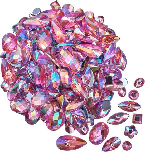 500 PCS مختلطة 10 ألوان AB الأحجار الكريهة الأحجار الكريهة للأحجار الكريهة لصياغة ، أحجار الأحجار الكريهة للأحجار الكريمة في الحرف اليدوية للحرف اليدوية. in Kuwait