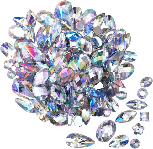 500 PCS مختلطة 10 ألوان AB الأحجار الكريهة الأحجار الكريهة للأحجار الكريهة لصياغة ، أحجار الأحجار الكريهة للأحجار الكريمة في الحرف اليدوية للحرف اليدوية. in Kuwait