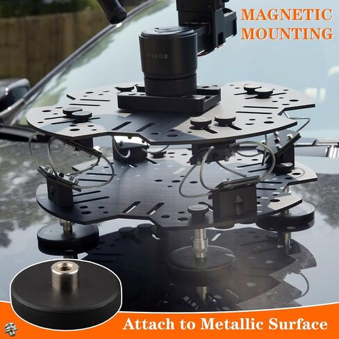 MUTUACTOR 4Pack Strong Neodymium Rubber Coated Magnets,Anti-slip Magnetic Mounts Rare Earth Magnet M4 Female Threaded Stud Magnets for Tractor Mirror Camera Bracket Mount Lights Van Equipements in Saudi Arabia