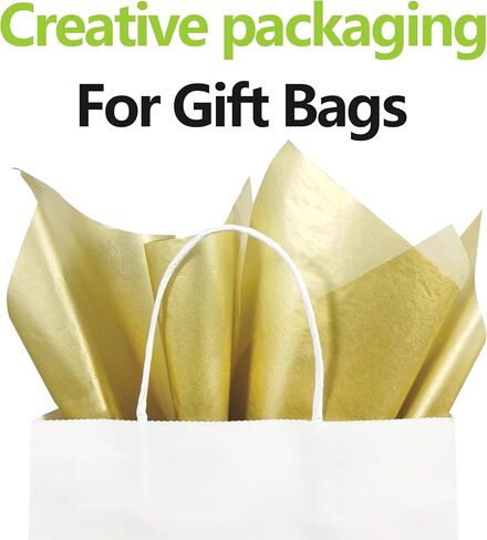 Bobobag 50 Sheets 20''X28'' Full Size White Tissue Paper Bulk for Gift Bags Gift Wrapping Weddings Birthday Showers Arts Craft Party Decoration in Kuwait