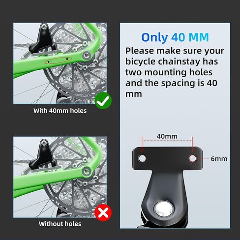 Bike Kickstand,18mm Hole Spacing Bicycle Kickstands,Adjustable Length Bike Side Kickstand fit 24in 26in 27.5" 29 inches,Bike Kick Stand Suit Mountain Bike/BMX/MTB -Special Hole Distance 18mm in Saudi Arabia