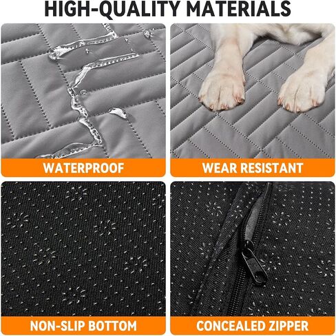 YJGF Dog Mat for Back Seat Extender for Dogs,Dog Bed for Car Back Seat,Car Mattress for Hard Bottom Car Seat Cover for Dogs,Pet Cover for Dog Hammock for Car (Black, for car Back seat Extender) in Kuwait