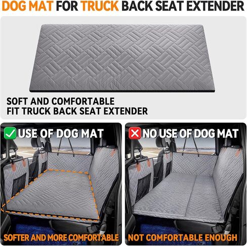 YJGF Dog Mat for Back Seat Extender for Dogs,Dog Bed for Car Back Seat,Car Mattress for Hard Bottom Car Seat Cover for Dogs,Pet Cover for Dog Hammock for Car (Black, for car Back seat Extender) in Kuwait