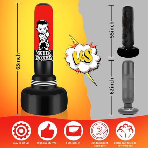 Freestanding Punching Bag with Stand for Adult Teens, 70inch Men Standing Kickboxing Bag, Suitable for Kickboxing Martial Arts MMA Dummy Karate Home Gym Training Equipment for Men and Women in Saudi Arabia
