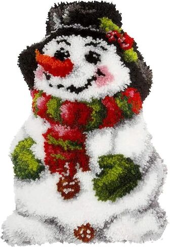 YOOTOM Christmas Latch Hook Rug Kits, DIY Rug Crochet Yarn Latch Hook Kit with Printed Canvas 20"x15" in Kuwait