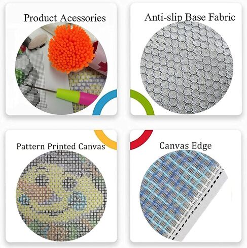 YOOTOM Christmas Latch Hook Rug Kits, DIY Rug Crochet Yarn Latch Hook Kit with Printed Canvas 20"x15" in Kuwait