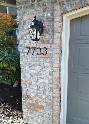 Premium 5" Floating Zinc Alloy House Numbers - Gold & Silver Starry Shine Finish, 304 Stainless Steel Screws, Long & Short Options, Unique Floating Shadow Design (Gold Galaxy, Number 5) in Kuwait