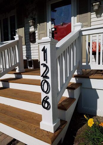 Premium 5" Floating Zinc Alloy House Numbers - Gold & Silver Starry Shine Finish, 304 Stainless Steel Screws, Long & Short Options, Unique Floating Shadow Design (Gold Galaxy, Number 5) in Kuwait