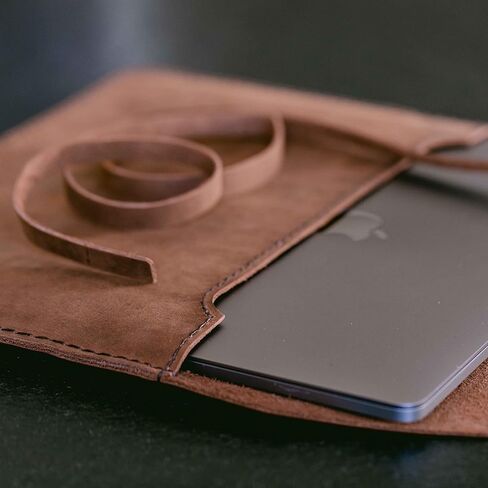 MacBook Pro 14 Inch Sleeve (M1-M4 | 2021-2024) — Handmade & Expertly Crafted Luxury MacBook Case — Full Grain Beautifully Stitched Fair Trade Leather - Fernando in Kuwait