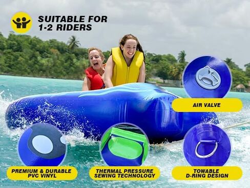 Inflatable Flying Manta Ray Tube 10x9FT Towable PVC Tarpaulin Water Toy for Water Sports Summer Fun in Saudi Arabia