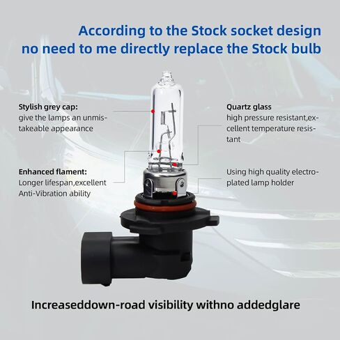 ALKOREY-H7 12V 55W Px26d Car Headlight Bulb,Auto Halogen Lamp,3300K Headlamp Hight/Low Beam Light,2 PACK in Kuwait