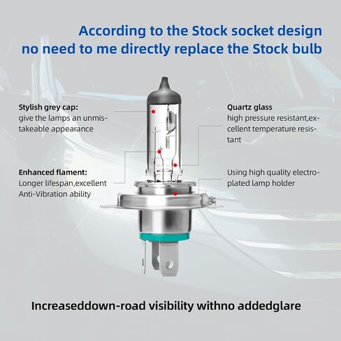 ALKOREY-H7 12V 55W Px26d Car Headlight Bulb,Auto Halogen Lamp,3300K Headlamp Hight/Low Beam Light,2 PACK in Kuwait
