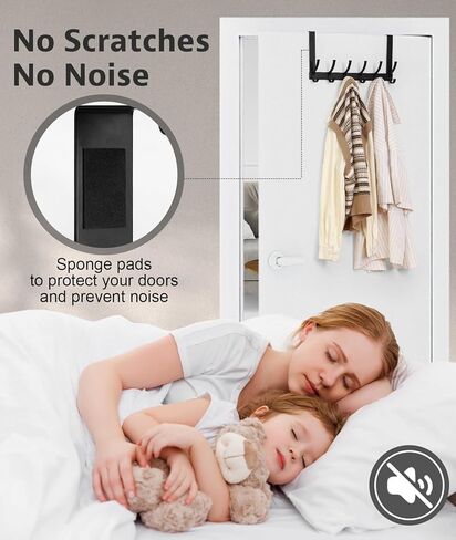 Over The Door Hooks, Over The Door Hanger Hook, Over The Door Towel Rack for Bathroom, Door Towel Hanger for Hanging Coats Hats (1Pack，White) in Kuwait