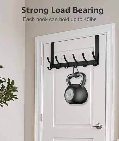 Over The Door Hooks, Over The Door Hanger Hook, Over The Door Towel Rack for Bathroom, Door Towel Hanger for Hanging Coats Hats (1Pack，White) in Kuwait