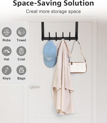 Over The Door Hooks, Over The Door Hanger Hook, Over The Door Towel Rack for Bathroom, Door Towel Hanger for Hanging Coats Hats (1Pack，White) in Kuwait