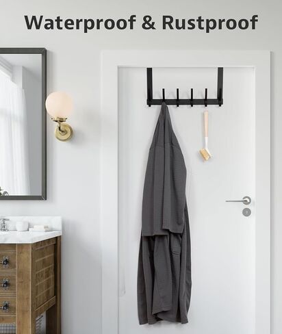 Over The Door Hooks, Over The Door Hanger Hook, Over The Door Towel Rack for Bathroom, Door Towel Hanger for Hanging Coats Hats (1Pack，White) in Kuwait