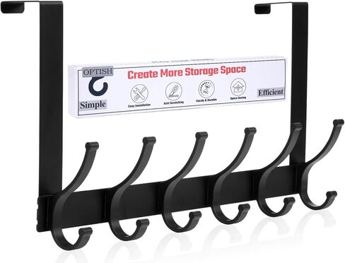 Over The Door Hooks, Over The Door Hanger Hook, Over The Door Towel Rack for Bathroom, Door Towel Hanger for Hanging Coats Hats (1Pack，White) in Kuwait