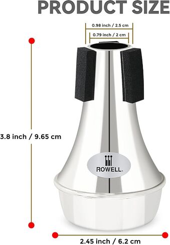 ROWELL Trumpet Mute ABS Straight Trumpet Mute Mini Trumpet Mute Silencer Lightweight Practice Trumpet MuteTrumpet Acessories for Beginner (Gold) in Saudi Arabia