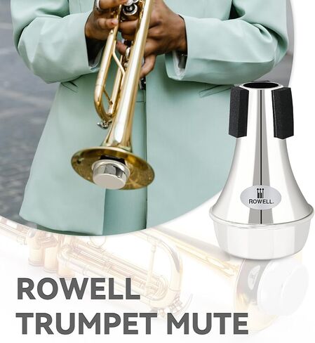 ROWELL Trumpet Mute ABS Straight Trumpet Mute Mini Trumpet Mute Silencer Lightweight Practice Trumpet MuteTrumpet Acessories for Beginner (Gold) in Saudi Arabia